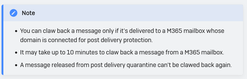 Some of the rules that apply to the on-demand clawback feature
