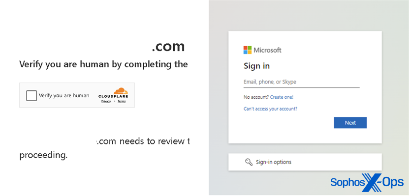 The phishing page captured both the login password and an MFA token entered by the target, and looked identical to a standard Microsoft365 login dialogue